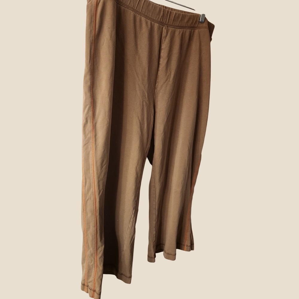 Style & Co Sport Women Brown Cropped Leggings XL Cozycore Athleisure LoungeWear